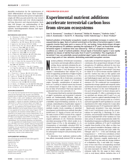 Experimental nutrient additions accelerate terrestrial carbon loss
