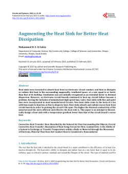 Augmenting the Heat Sink for Better Heat Dissipation