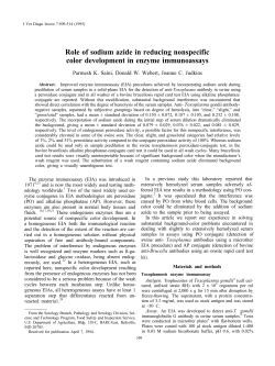 Role of Sodium Azide in Reducing Nonspecific