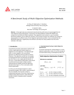 A Benchmark Study of Multi-Objective Optimization Methods
