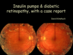 Insulin Pumps from an Ophthalmologists