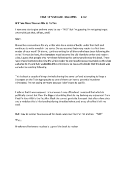 FIRST FIX YOUR ALIBI - Breakaway Reviewers