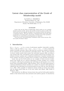 Latent class representation of the Grade of Membership model