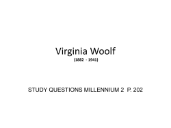 STUDY QUESTIONS What was Virginia Woolf`s cultural background?