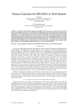 Fitness Function for IRUGRA in Web Search
