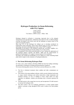 Hydrogen Production via Steam Reforming with CO2 Capture