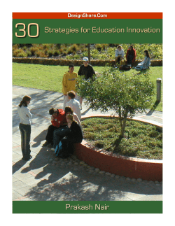Strategies for Education Innovation Prakash Nair