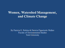 Women, Watershed Governance, and Climate Change