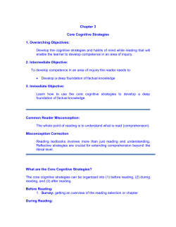 Modeling the Core Cognitive Strategies