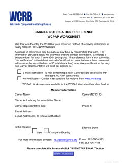 Carrier Notification Preference&mdash;WCPAP Worksheet