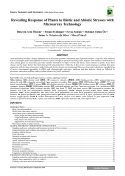 Revealing Response of Plants to Biotic and Abiotic Stresses with