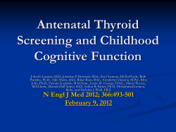 Antenatal Thyroid Screening and Childhood Cognitive Function