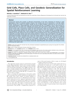 Grid Cells, Place Cells, and Geodesic Generalization for Spatial