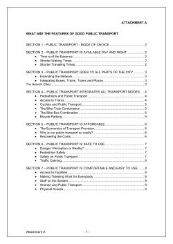 Submission - People for Public Transport