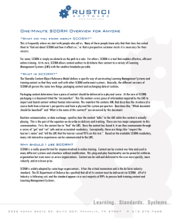 One-Minute SCORM Overview for Anyone Minute