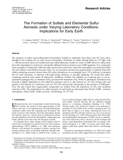 The Formation of Sulfate and Elemental Sulfur Aerosols under