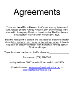 Fill out the Agency Agreement and Release