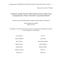 Thesis Proposal - Gemstone Honors Program