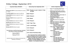 At a glance Summer 2015 letter