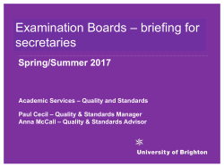 Exam Board Secretary Briefing 2017