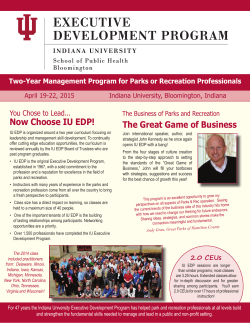 Now Choose IU EDP! The Great Game of Business