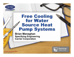 Meneghan&mdash;Free Cooling for Water Source Heat Pump Systems