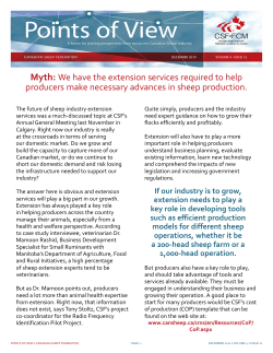 Myth: We have the extension services required to help producers