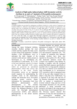 Analysis of light pulse induced phase shift locomotor activity rhythms