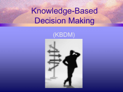 knowledge-based decision-making and the - Colorado Al-Anon