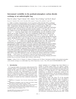 Interannual variability in the peatland
