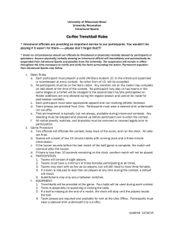 Co-Rec Trenchball Rules - UW