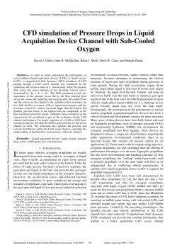 CFD simulation of Pressure Drops in Liquid Acquisition Device