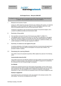 Board Meeting - Learning Opportunities