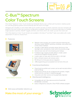 C-Bus™ Spectrum Color Touch Screens