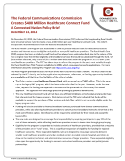 The Federal Communications Commission Creates $400 Million