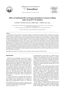 Effects of lanthanum(III) on nitrogen metabolism of