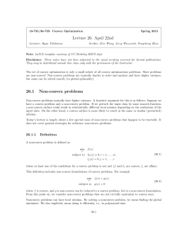 Lecture 26: April 22nd 26.1 Non-convex problems