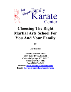 Choosing The Right Martial Arts School For You And Your Family