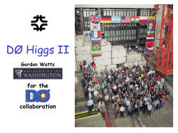 Gordon Watts for the collaboration