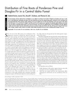 Distribution of fine roots of ponderosa pine and Douglas