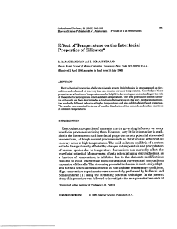 Effect of Temperature on the Interfacial Properties of Silicates*