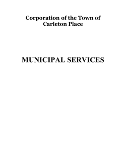 Municipal Services - Downtown Carleton Place BIA