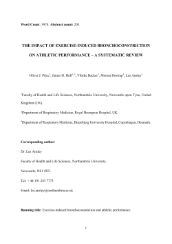a review of the impact of exercise-induced bronchoconstriction on