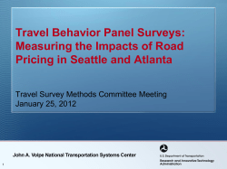Petrella, M: Travel Behavior Panel Surveys