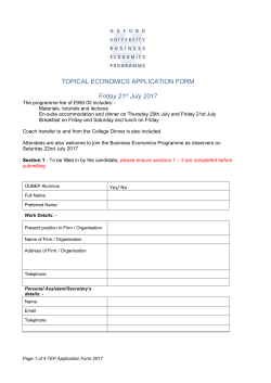 OXFORD UNIVERSITY BUSINESS ECONOMICS