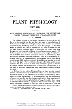 COMPARATIVE RESPONSES OF LONG-DAY AND SHORT