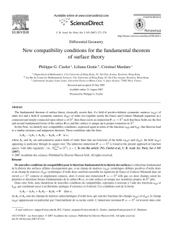 New compatibility conditions for the fundamental theorem of surface