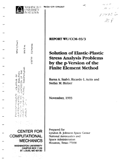 Solution of Elastic-Plastic Stress Analysis Problems by the p