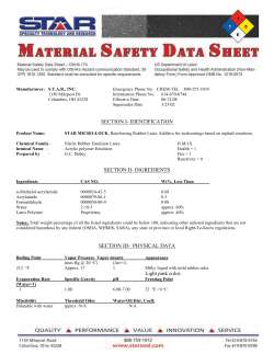 Material Safety Data Sheet