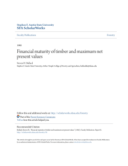 Financial maturity of timber and maximum net present values